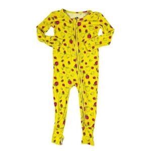 Dream Jamms Strawberry Footie Zip Pajamas 18-24 months